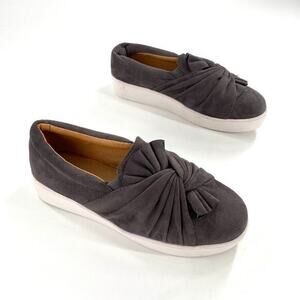 Catherine Malandrino Drapie Womens Twist Platform Sneakers Sz 7 Gray Fabric‎